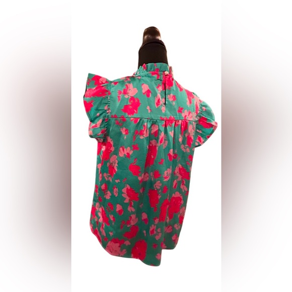 💗 LIAM & CO! STUNNING FLORAL BABY DOLL TOP!! SO FLATTERING & FEMININE!! 💗 - Picture 12 of 13